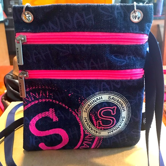 Savannah, GA adjustable crossbody travel purse with 2 zippers by Robin Ruth - Picture 1 of 4